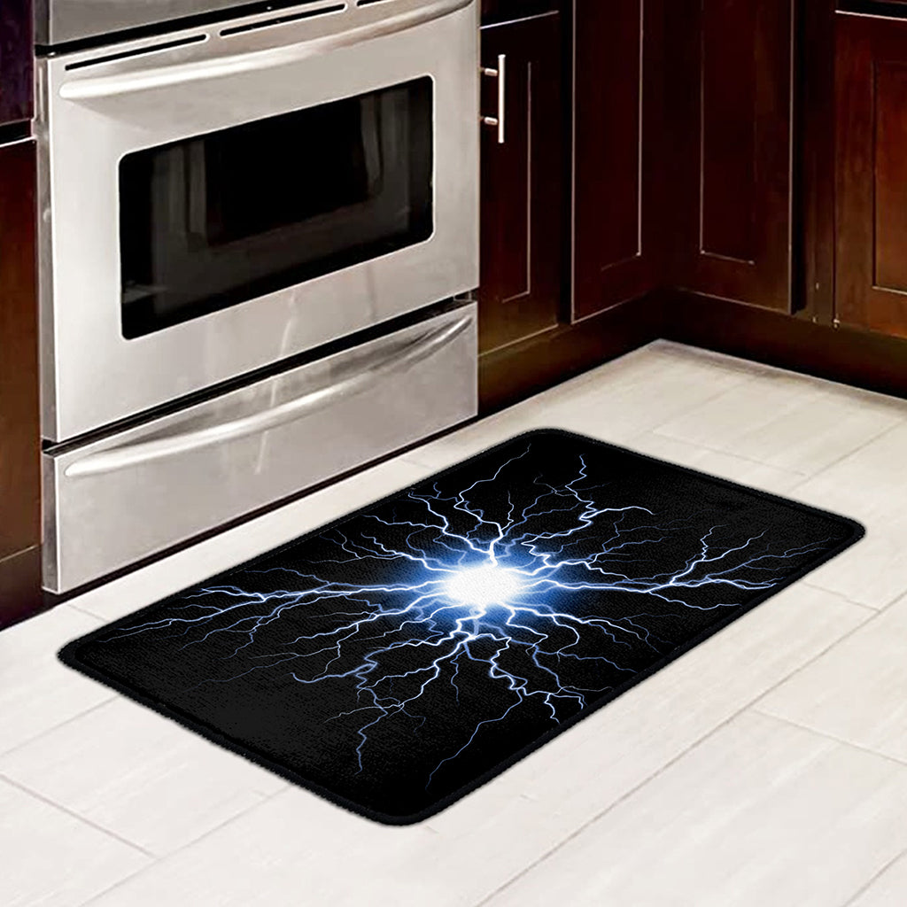 Lightning Spark Print Kitchen Mat