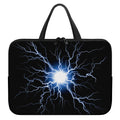 Lightning Spark Print Laptop Sleeve With Handle