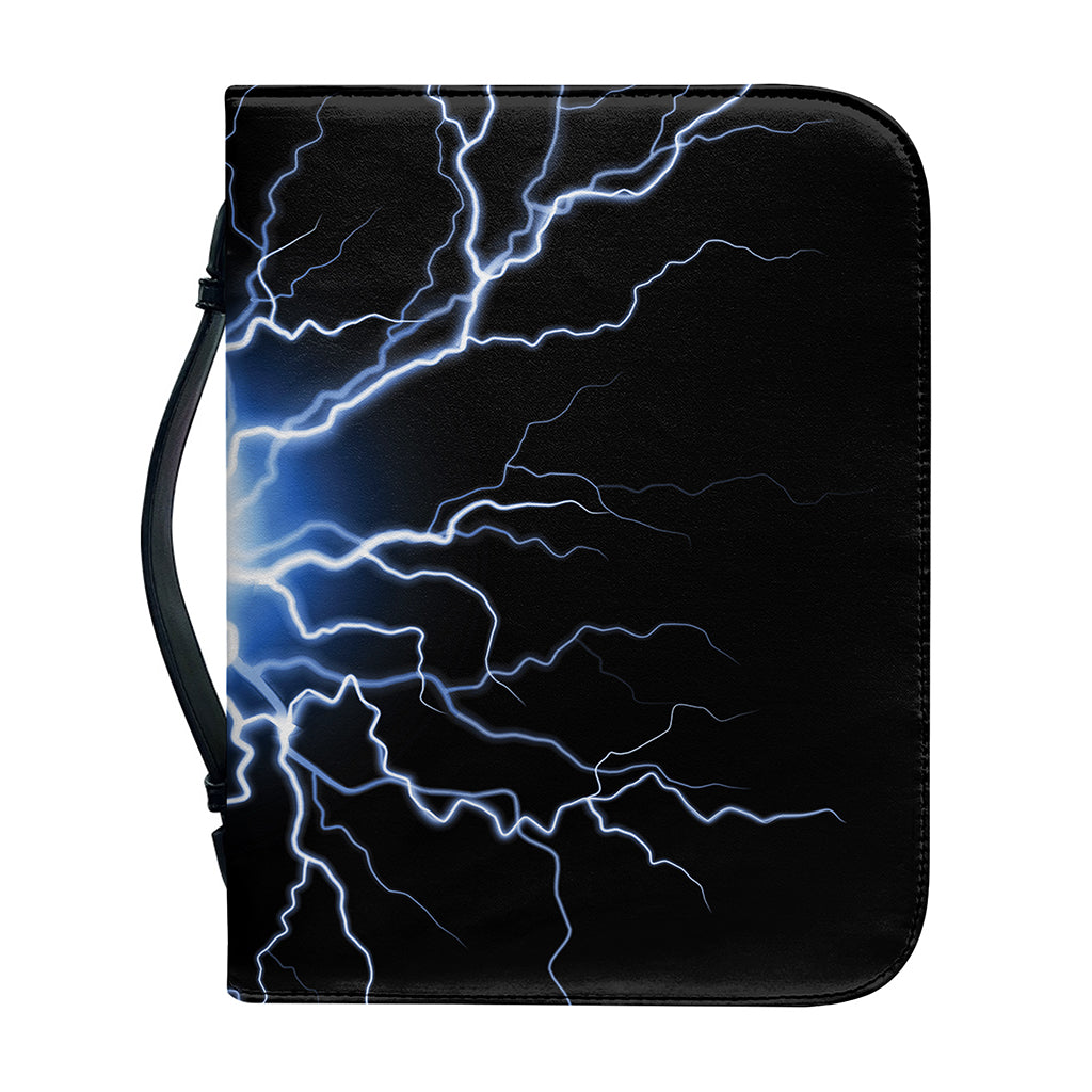 Lightning Spark Print Leather Bible Cover