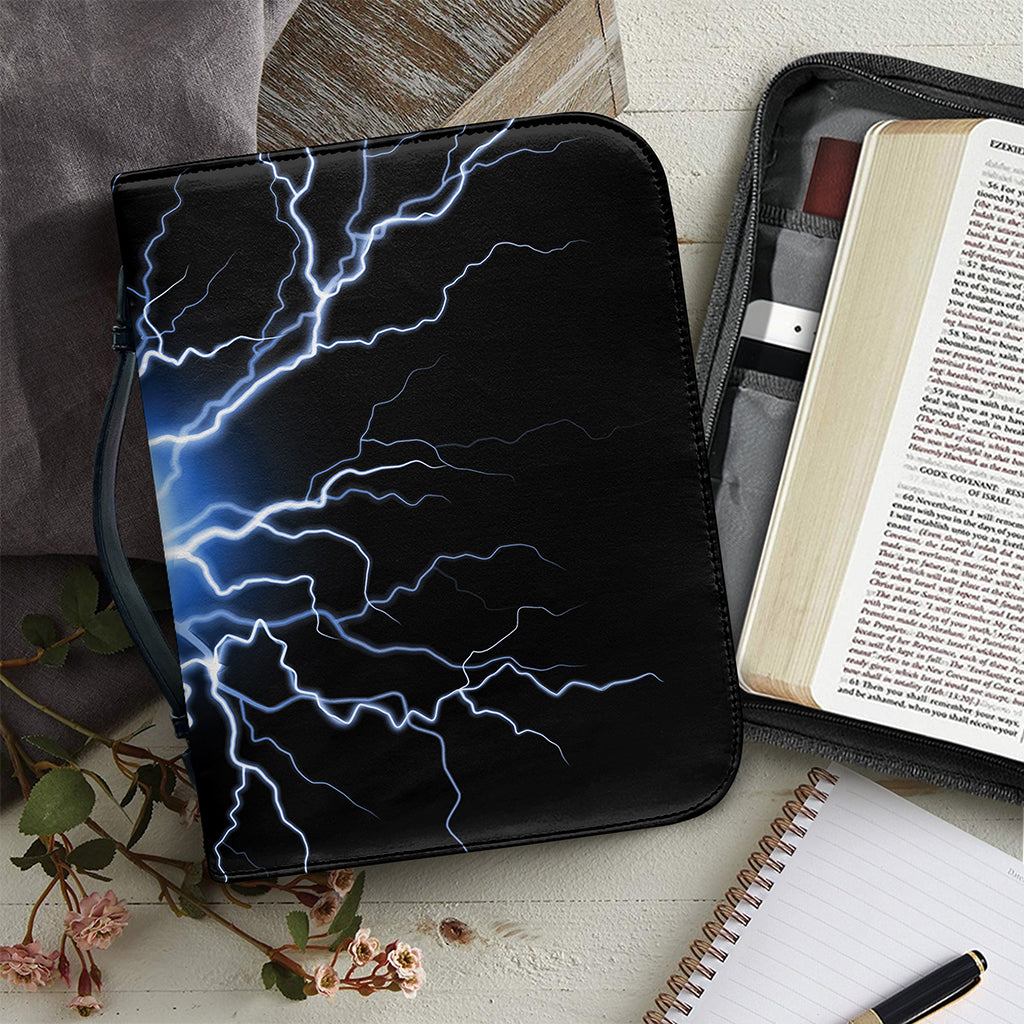 Lightning Spark Print Leather Bible Cover