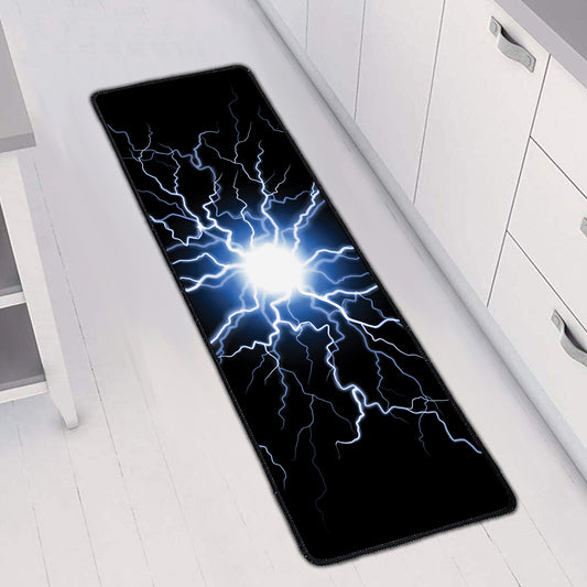 Lightning Spark Print Long Kitchen Mat