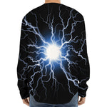 Lightning Spark Print Long Sleeve Baseball Jersey