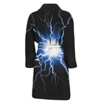 Lightning Spark Print Men's Bathrobe