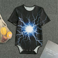 Lightning Spark Print Men's Bodysuit