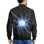 Lightning Spark Print Men's Bomber Jacket