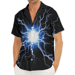 Lightning Spark Print Men's Deep V-Neck Shirt