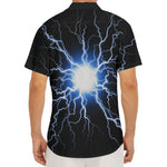 Lightning Spark Print Men's Deep V-Neck Shirt