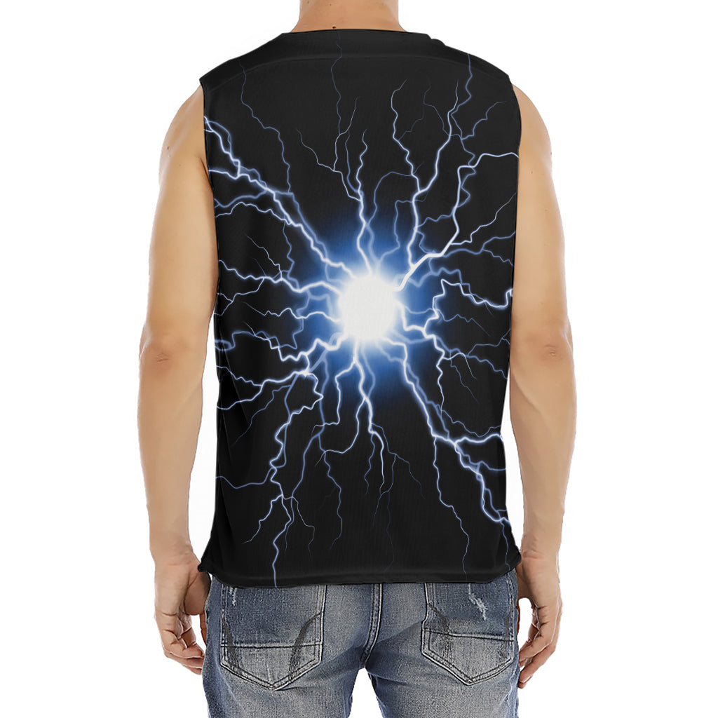 Lightning Spark Print Men's Fitness Tank Top