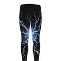 Lightning Spark Print Men's Leggings