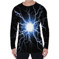 Lightning Spark Print Men's Long Sleeve T-Shirt