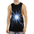 Lightning Spark Print Men's Muscle Tank Top