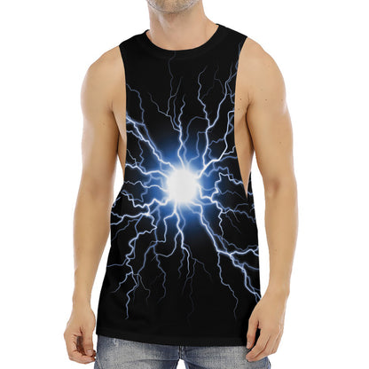 Lightning Spark Print Men's Muscle Tank Top