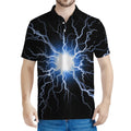 Lightning Spark Print Men's Polo Shirt