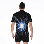 Lightning Spark Print Men's Rompers