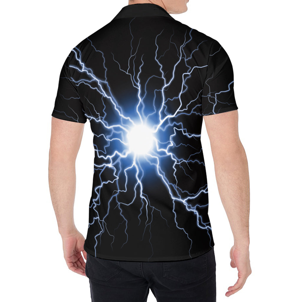 Lightning Spark Print Men's Shirt