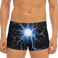 Lightning Spark Print Men's Short Boxer Briefs