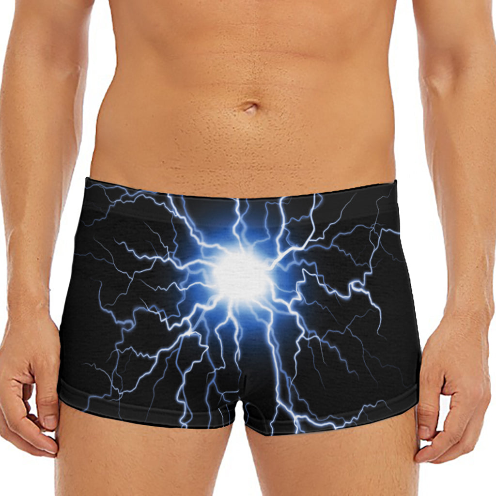 Lightning Spark Print Men's Short Boxer Briefs