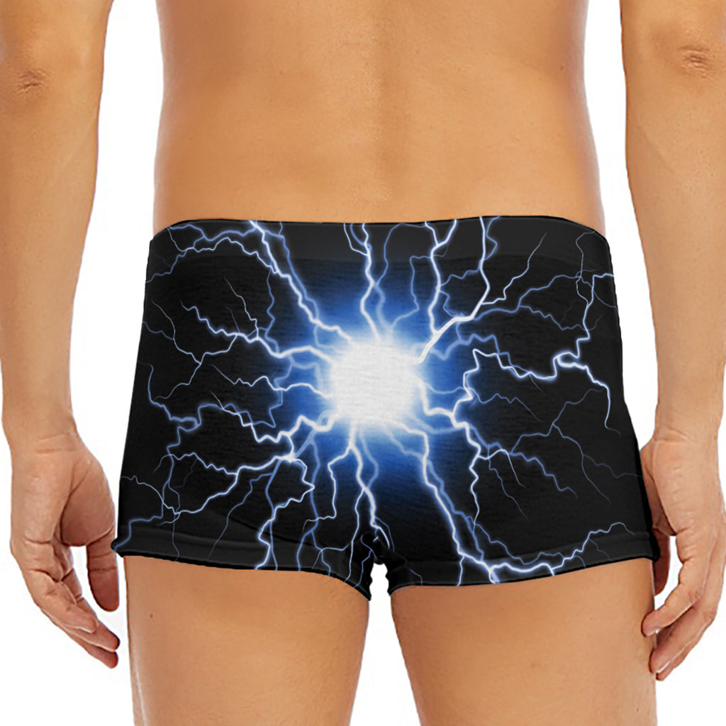 Lightning Spark Print Men's Short Boxer Briefs