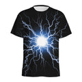Lightning Spark Print Men's Athletic T-Shirt