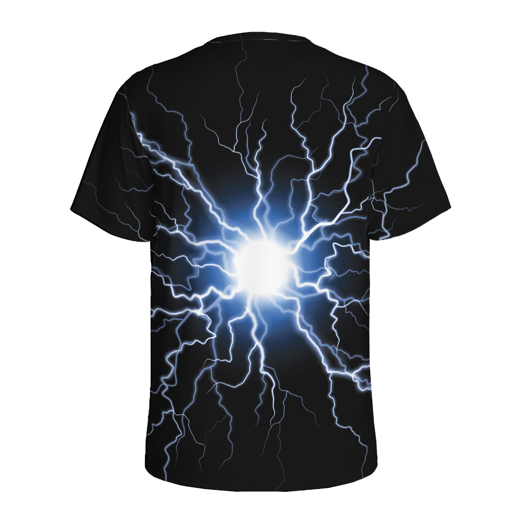 Lightning Spark Print Men's Sports T-Shirt