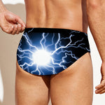 Lightning Spark Print Men's Swim Briefs