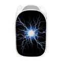 Lightning Spark Print Mesh Laundry Hamper