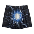 Lightning Spark Print Mesh Shorts