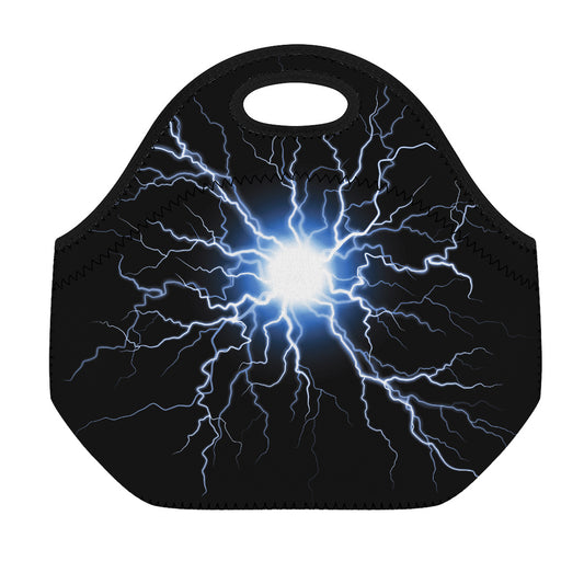 Lightning Spark Print Neoprene Lunch Bag