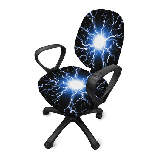Lightning Spark Print Office Chair Cover