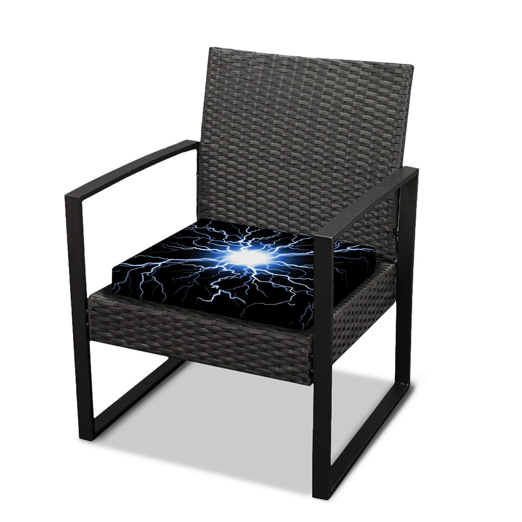 Lightning Spark Print Outdoor Seat Cushion Cover