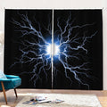 Lightning Spark Print Pencil Pleat Curtains