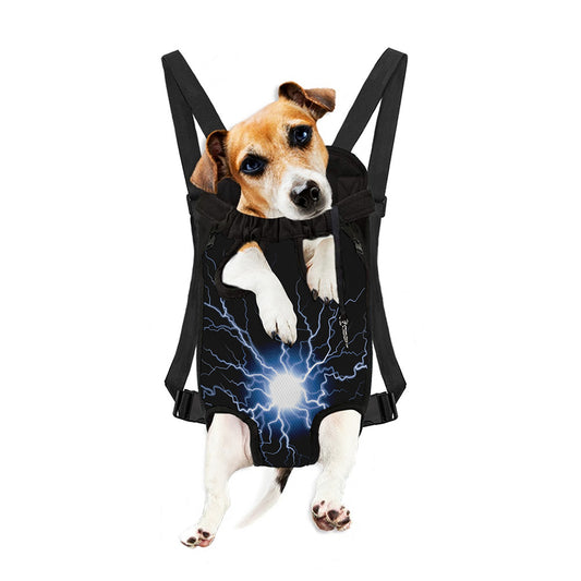 Lightning Spark Print Pet Carrier Backpack