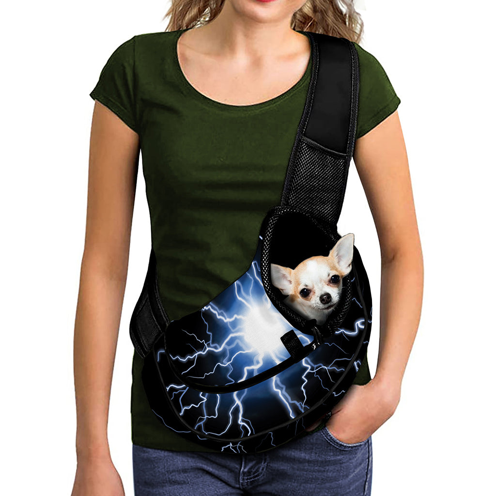 Lightning Spark Print Pet Sling Carrier
