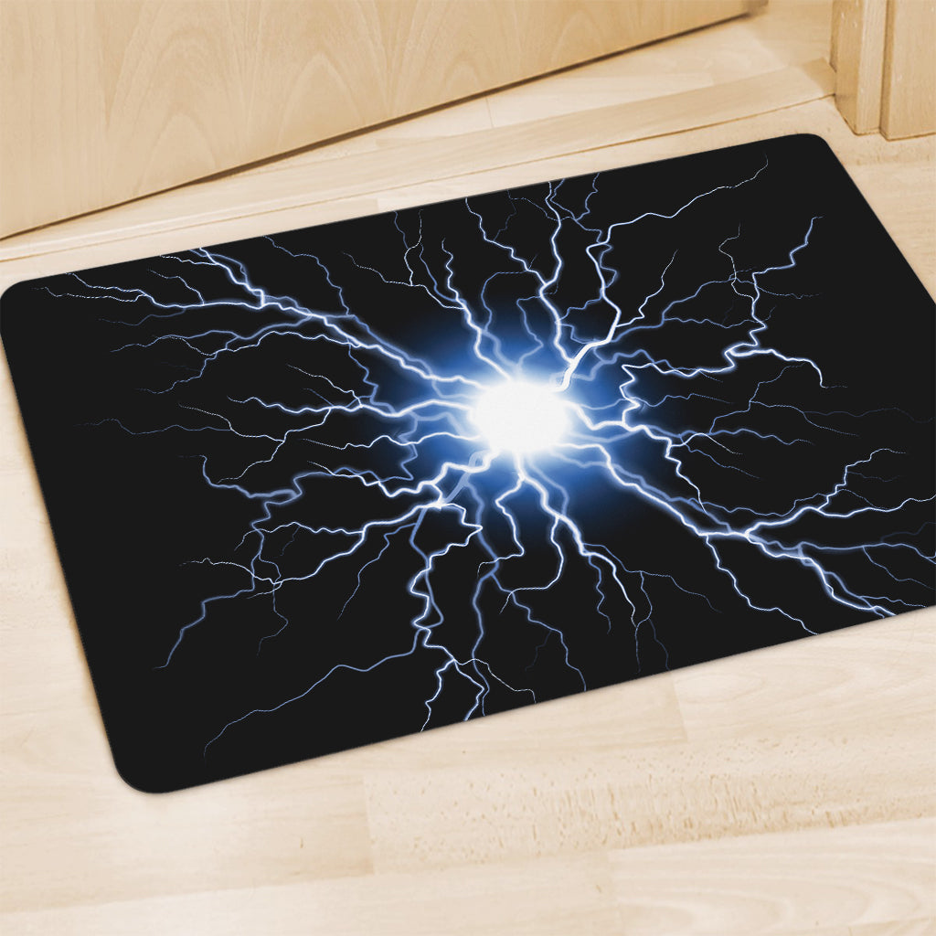 Lightning Spark Print Polyester Doormat