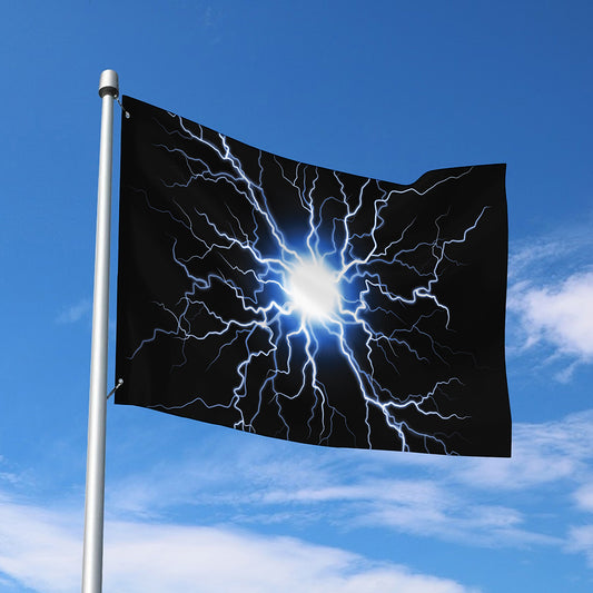 Lightning Spark Print Polyester Flag
