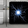 Lightning Spark Print Polyester Shower Curtain