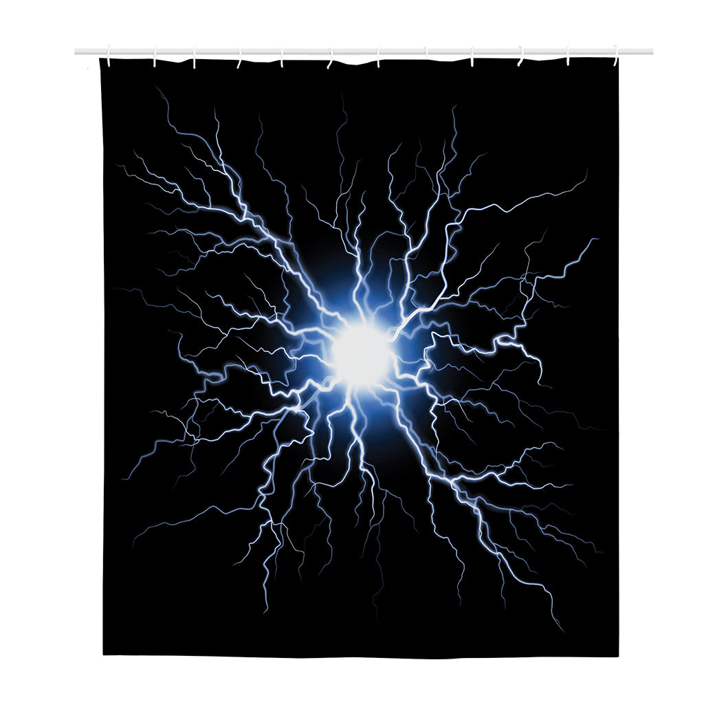 Lightning Spark Print Polyester Shower Curtain