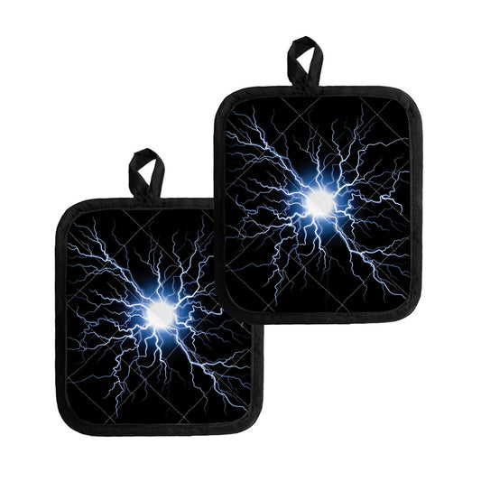 Lightning Spark Print Pot Holders