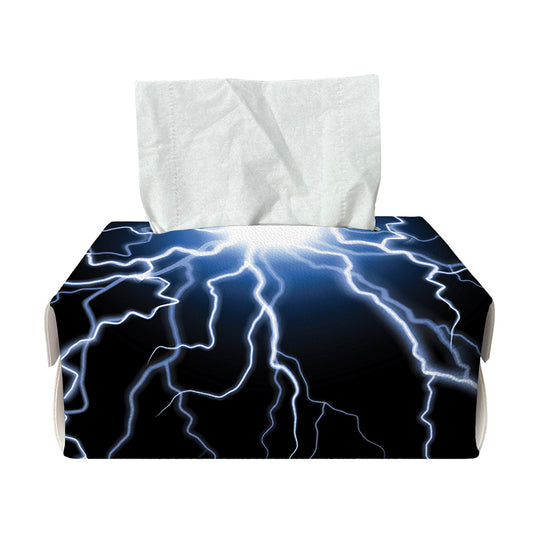 Lightning Spark Print Rectangle Tissue Box Cover