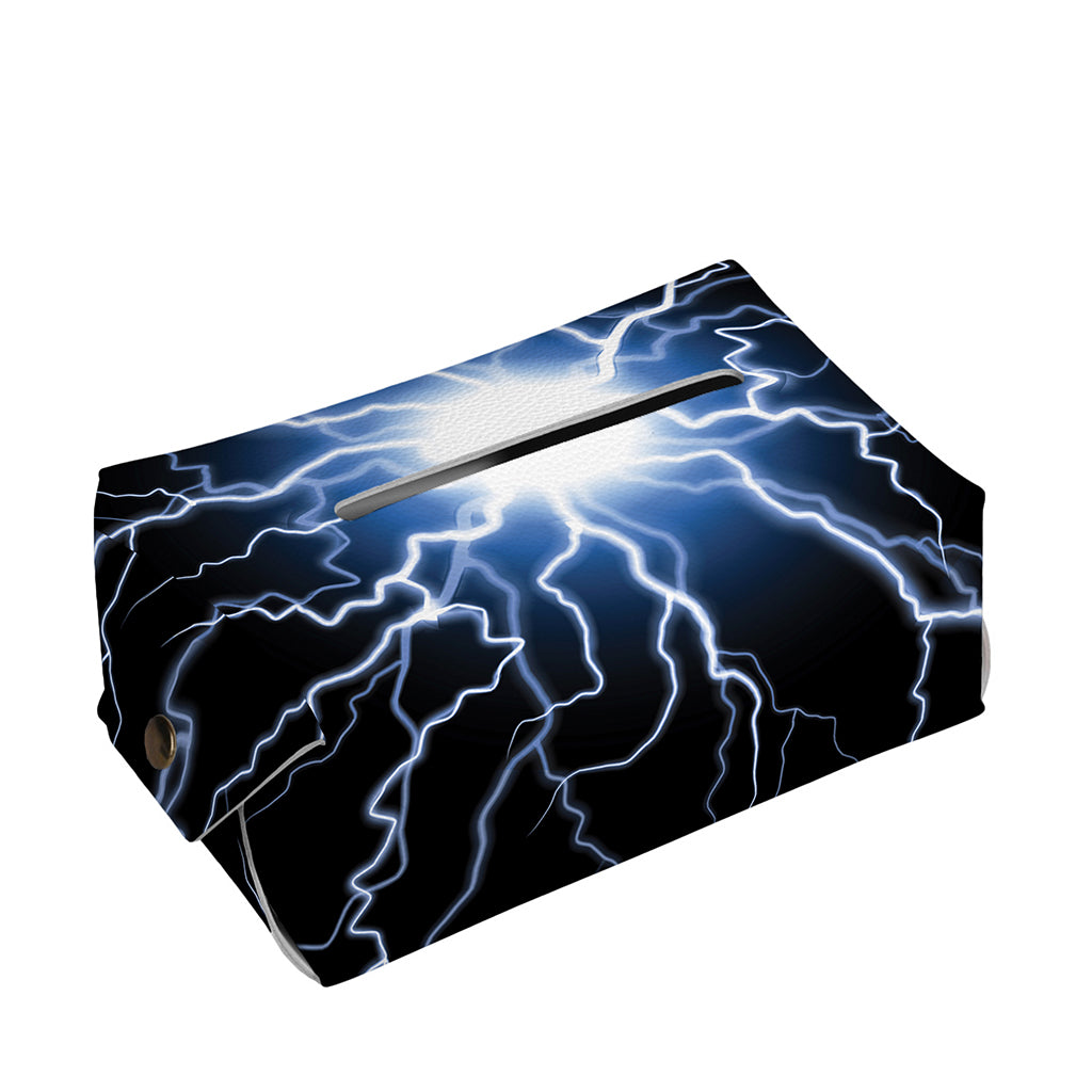 Lightning Spark Print Rectangle Tissue Box Cover