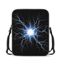 Lightning Spark Print Rectangular Crossbody Bag