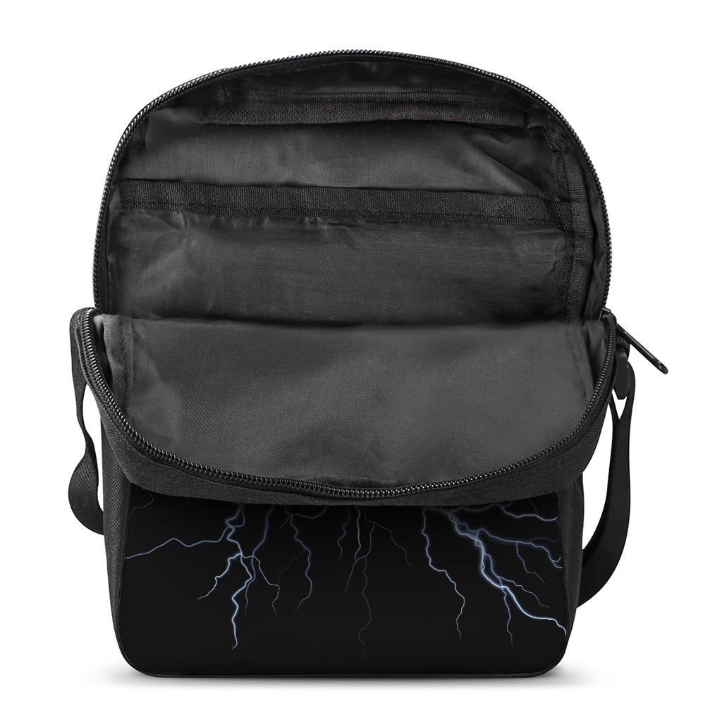 Lightning Spark Print Rectangular Crossbody Bag