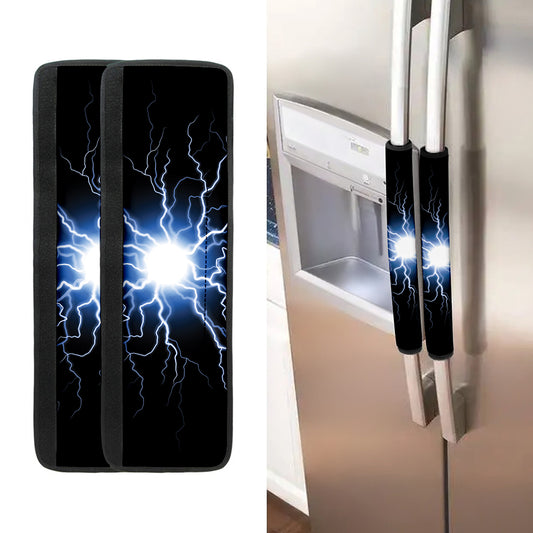 Lightning Spark Print Refrigerator Handle Covers