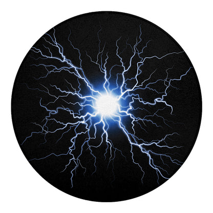 Lightning Spark Print Round Blanket