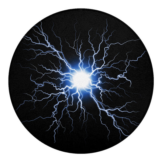 Lightning Spark Print Round Blanket