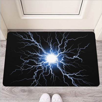 Lightning Spark Print Rubber Doormat