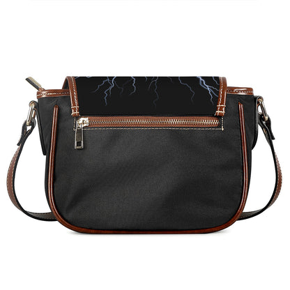 Lightning Spark Print Saddle Bag