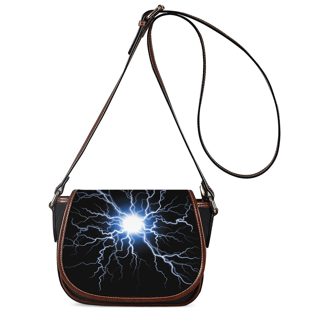 Lightning Spark Print Saddle Bag