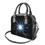 Lightning Spark Print Shoulder Handbag