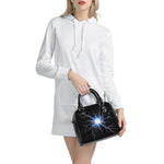 Lightning Spark Print Shoulder Handbag